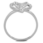 TS192 Rhodium Sterling Silver Ring – AAA Clear CZ Solitaire