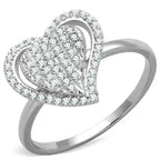 TS192 Rhodium Sterling Silver Ring – AAA Clear CZ Solitaire