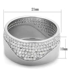 TS378 Rhodium Sterling Silver Ring – AAA Clear CZ Solitaire