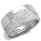 TS378 Rhodium Sterling Silver Ring – AAA Clear CZ Solitaire