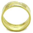 TS380 - Gold 925 Sterling Silver Ring with AAA Grade CZ  in Clear