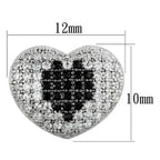 Sterling Silver Black CZ Earrings – TS483 – Femstylo