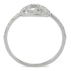 TS519 Rhodium Sterling Silver Ring – AAA Clear CZ Solitaire