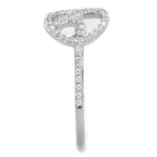 TS519 Rhodium Sterling Silver Ring – AAA Clear CZ Solitaire