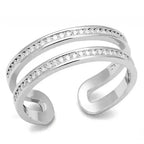TS605 Rhodium Sterling Silver Ring – AAA Clear CZ Solitaire