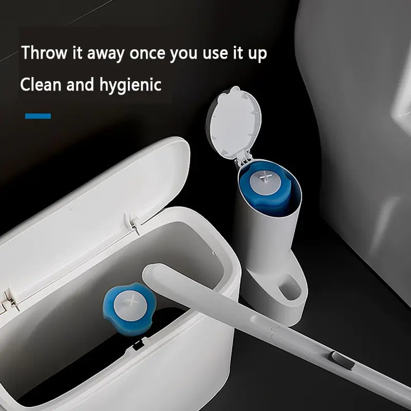 Disposable Toilet Brush Cleaner with Long Handle Bathroom Cleaning Brush Pi-Mart