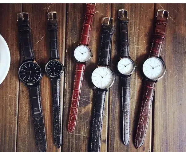 Vintage Leather Korean Style Quartz Couple Watches