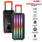 5Core Bluetooth Party Speaker 8 inch PA RGB Partybox Karaoke Machine + 2 Wireless Mic Pi-Mart