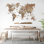 3D Wooden World Map Terra (for US only) - SJB-DIAMOND ELITES