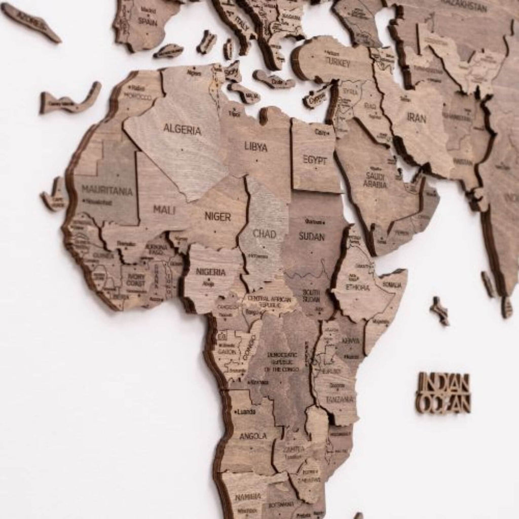 3D Wooden World Map Terra (for US only) - SJB-DIAMOND ELITES