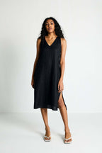 The Hemp Noir Dress Purplish Diva