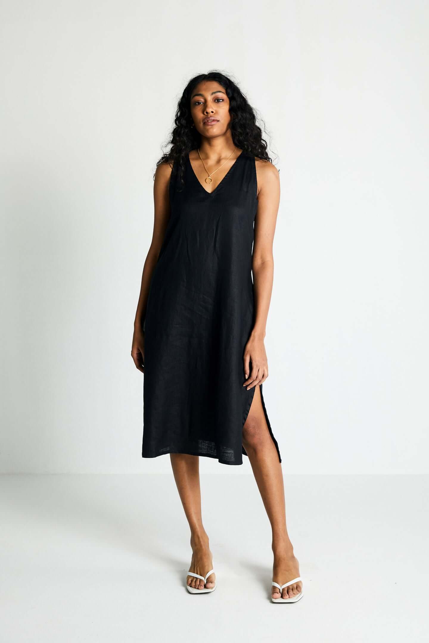 The Hemp Noir Dress Purplish Diva