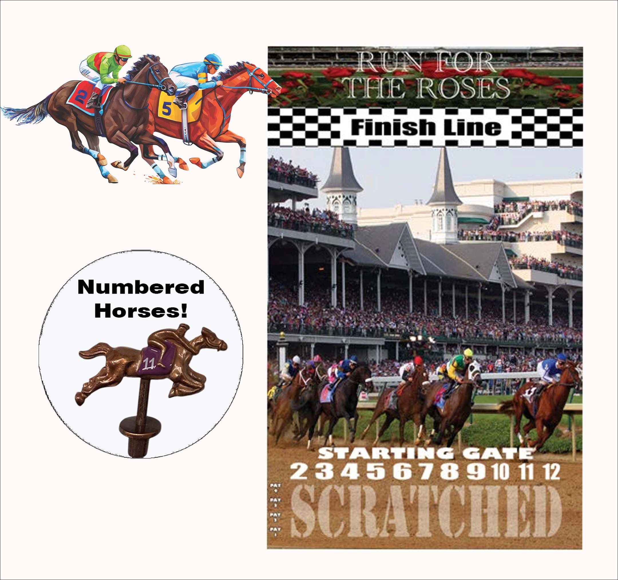 Kentucky Derby "The Turn" Theme Horse Race Game - SJB-DIAMOND ELITES