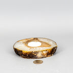 Thick Agate Slice Tea Light Candle Holder - Natural Crystal 450g One-of-a-Kind Crystal Destiny