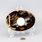 Thick Agate Slice Tea Light Candle Holder - Natural Crystal 450g One-of-a-Kind Crystal Destiny