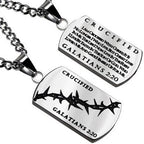 Crown of Thorns Dog Tag Necklace KingdomWear