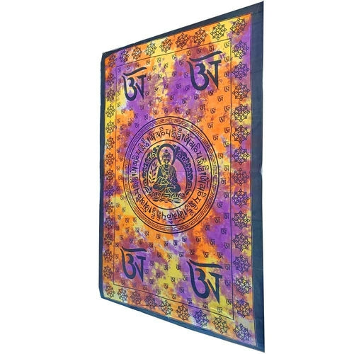 Om Chakra Tapestry Wall Hanging Yoga Meditation Decor BandsCo Straps