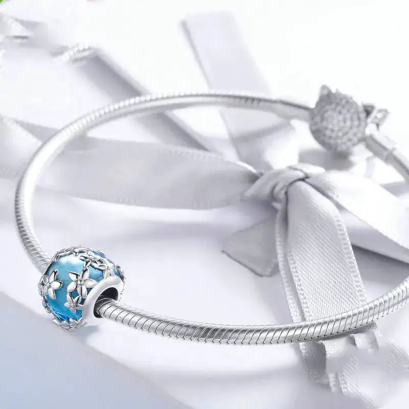 S925 Silver DIY Daisy Beads for Bracelets and Necklaces