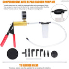 Hand Held Vacuum Pressure Pump Tester Set Brake Fluid Bleeder Bleeding Kit + Box Pi-Mart