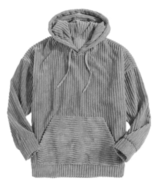 Essentials Hooded Corduroy Pullover for Men (One Piece) Pi-Mart