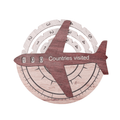 Travel Tracker 3D Wooden World Map – Cappuccino - SJB-DIAMOND ELITES