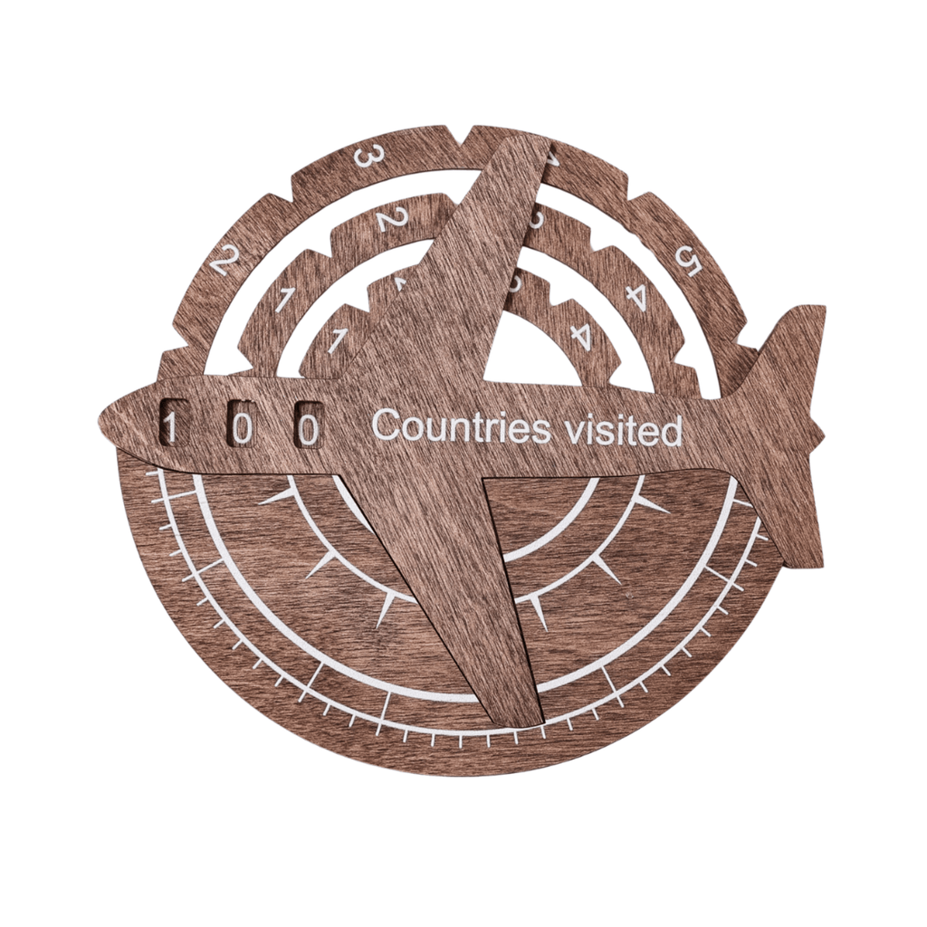 Travel Tracker 3D Wooden World Map – Dark Walnut  - SJB-DIAMOND ELITES