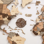 Travel Tracker 3D Wooden World Map – Dark Walnut  - SJB-DIAMOND ELITES