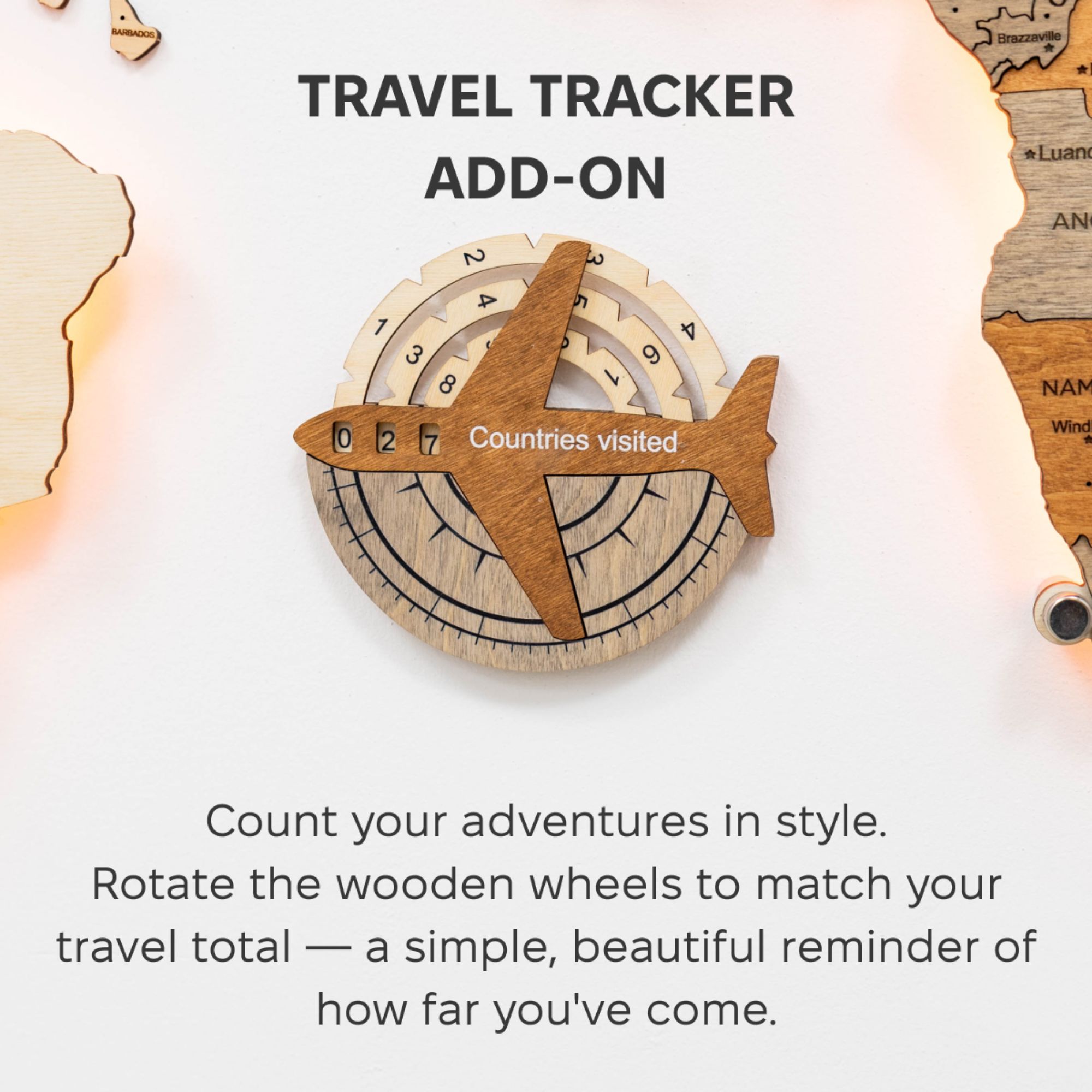 Travel Tracker 3D Wooden World Map – Multicolor - SJB-DIAMOND ELITES