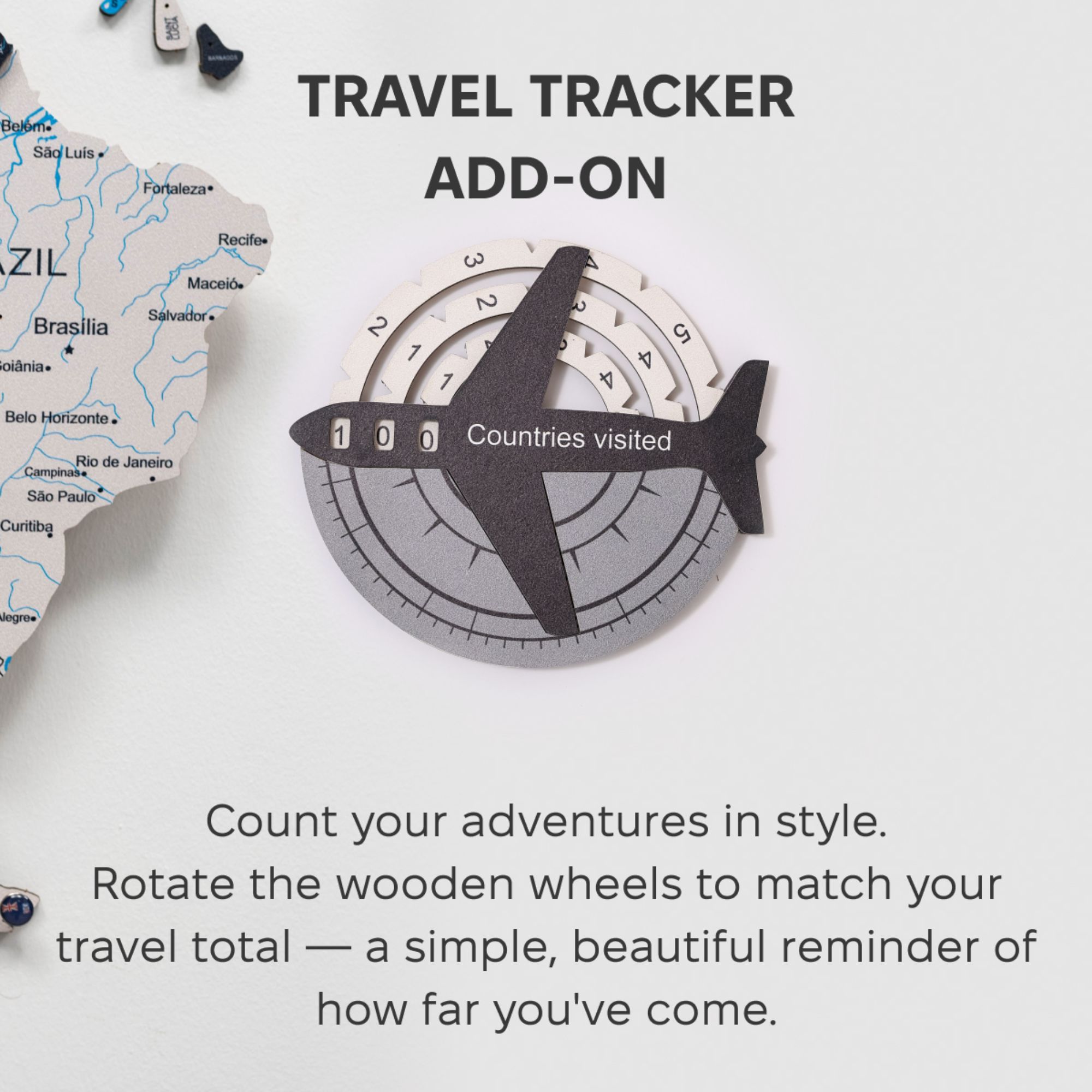 Travel Tracker 3D Wooden World Map – Nordik - SJB-DIAMOND ELITES