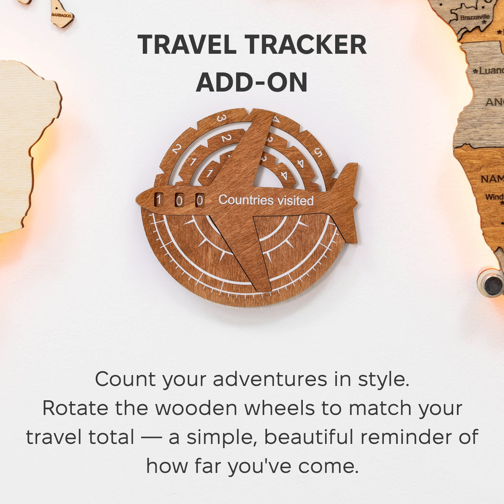 Travel Tracker 3D Wooden World Map – Oak - SJB-DIAMOND ELITES
