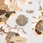 Travel Tracker 3D Wooden World Map – Terra - SJB-DIAMOND ELITES