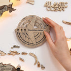 Travel Tracker 3D Wooden World Map – Terra - SJB-DIAMOND ELITES