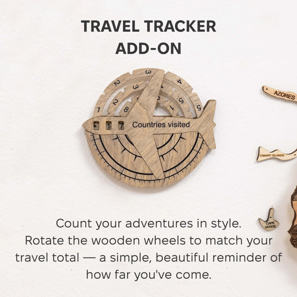 Travel Tracker 3D Wooden World Map – Terra - SJB-DIAMOND ELITES