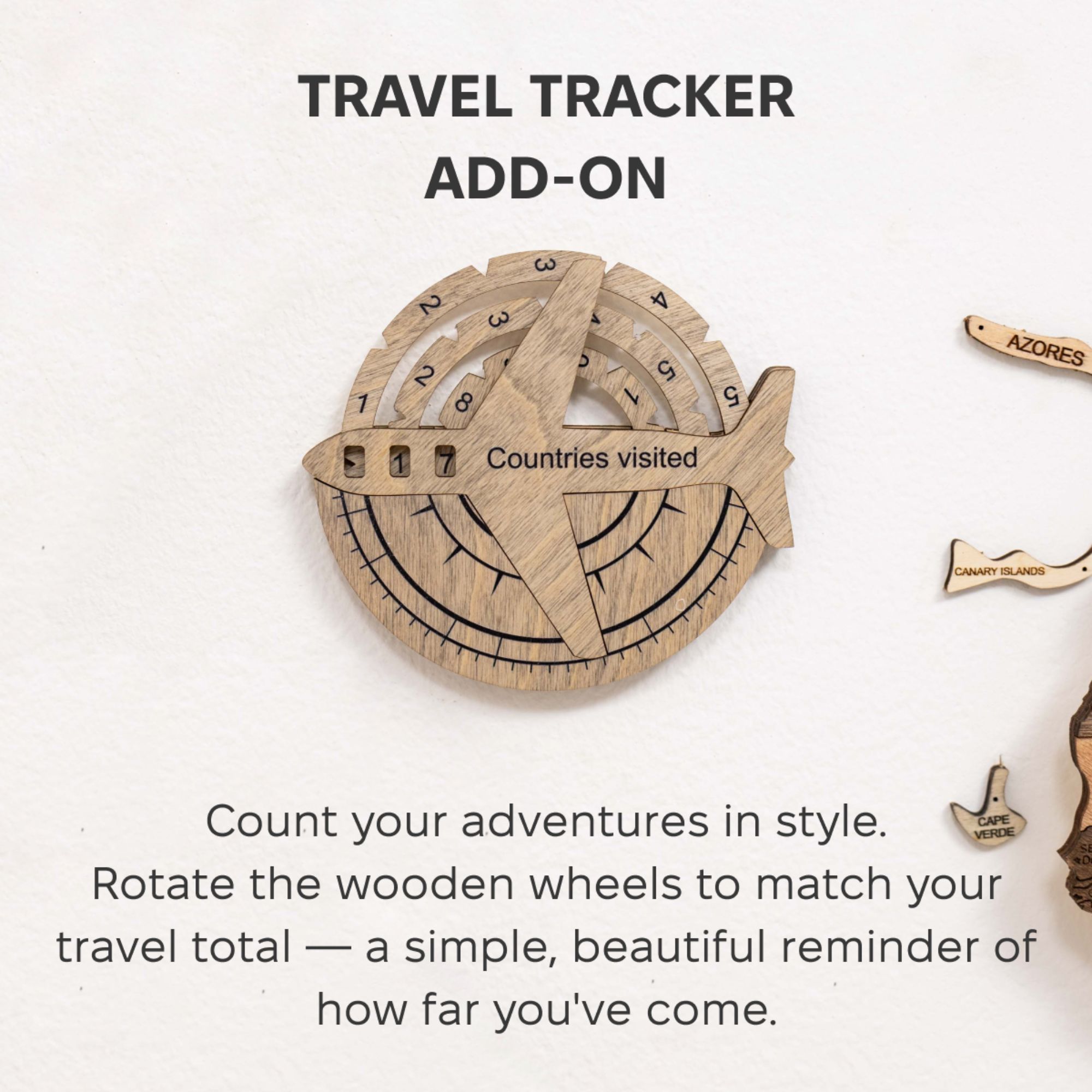 Travel Tracker 3D Wooden World Map – Terra - SJB-DIAMOND ELITES