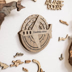 Travel Tracker 3D Wooden World Map – Terra - SJB-DIAMOND ELITES