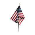 U.S. Flag Veteran Grave Marker With 30 Inch Tall American Cemetery Flag, Honoring Military Veterans and First Responders. The Military Gift Store