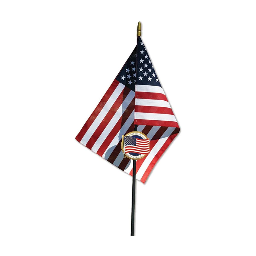 U.S. Flag Veteran Grave Marker With 30 Inch Tall American Cemetery Flag, Honoring Military Veterans and First Responders. The Military Gift Store