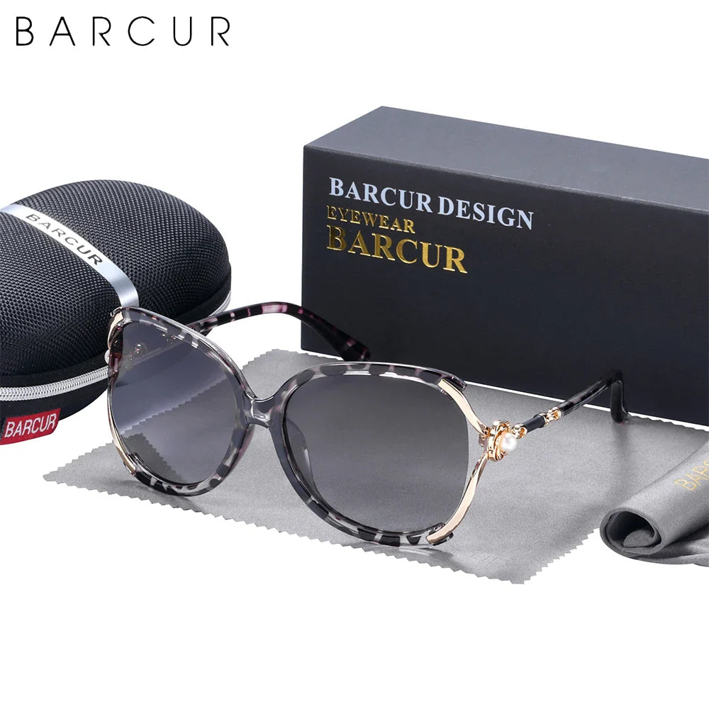 BARCUR Sunglasses Trendy Butterfly Design Fashion Women Sunglasses Polarized Lens Ladies Sun Glasses UV400 Protection for Hot Summer Days Stevvex