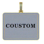 2024 3D Design Jewelry Copper 5A Zircon Bling Hip Hop Rapper Men Hip Hop Custom Letter Name Round Rectangle Pendant Lootquake LLC