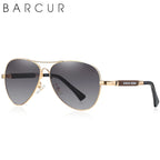 BARCUR Polarized Pilot Sunglasses for Men – Stylish Anti Blue Light UV400 Protection Gradient Mirror Lens Stainless Steel Trendy Frame – Fashion Aviator Sun Glasses for Men Ideal for Driving Travel Summer & Outdoor Activities