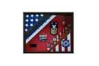 2 Flag Display Case, Coast Guard Gifts, USCG, Shadow Box, USCG Shadow Box, Coast Guard Cutter 3x5 The Military Gift Store