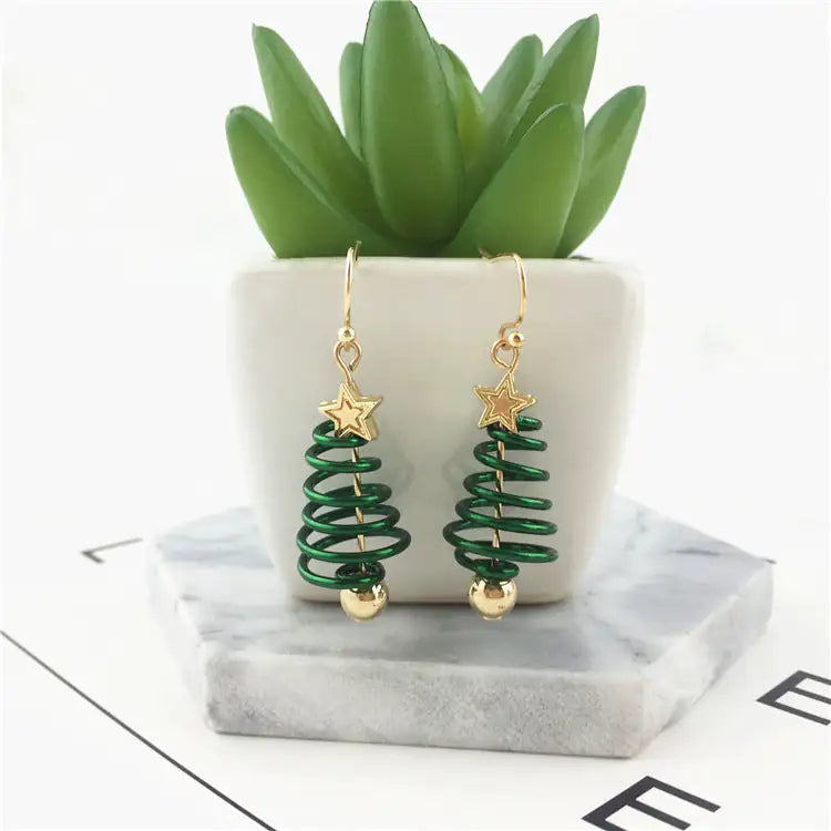 Christmas Earrings Tree Star DIY Earrings Lootquake LLC