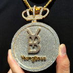 2024 3D Design Jewelry Copper 5A Zircon Bling Hip Hop Rapper Men Hip Hop Custom Letter Name Round Rectangle Pendant Lootquake LLC