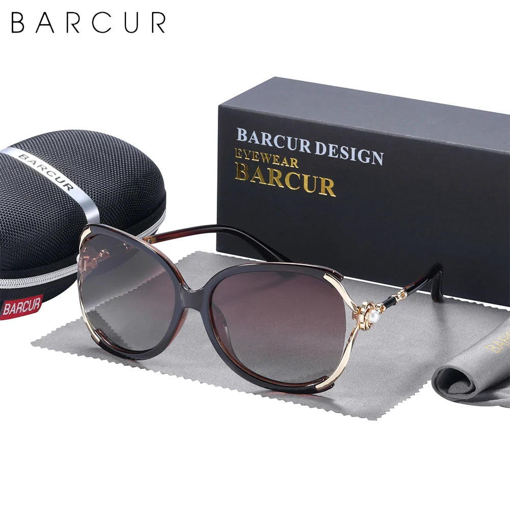 BARCUR Sunglasses Trendy Butterfly Design Fashion Women Sunglasses Polarized Lens Ladies Sun Glasses UV400 Protection for Hot Summer Days Stevvex