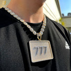 2024 3D Design Jewelry Copper 5A Zircon Bling Hip Hop Rapper Men Hip Hop Custom Letter Name Round Rectangle Pendant Lootquake LLC