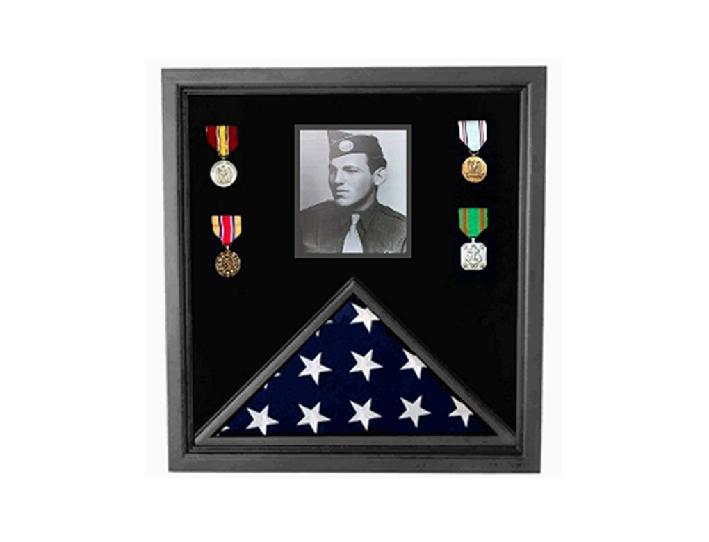 Flag Connections Military Photo Flag and Medal Display Case The Military Gift Store