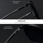BARCUR Trendy Sunglasses Women’s Polarized Round Frame – Timeless Fashionable Sun Glasses for Driving Casual Wear – UV400 Protection Anti-Reflective Lenses