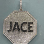 2024 3D Design Jewelry Copper 5A Zircon Bling Hip Hop Rapper Men Hip Hop Custom Letter Name Round Rectangle Pendant Lootquake LLC