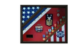 2 Flag Display Case, Coast Guard Gifts, USCG, Shadow Box, Coast Guard Cutter - Walnut The Military Gift Store