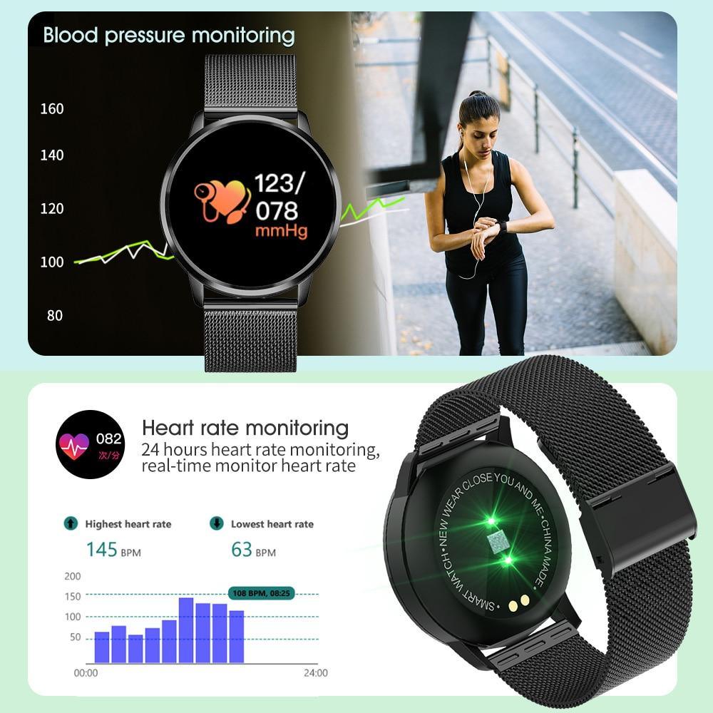 Luxury Popular Trend Smart Watch With LED Color Screen Smartwatch Women Fashion Fitness Tracker Heart Rate monitor - SJB-DIAMOND ELITES